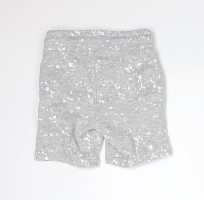 Primark Boys Grey Spotted Cotton Cropped Trousers Size 18-24 Months   - SHORTS