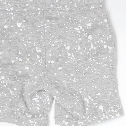 Primark Boys Grey Spotted Cotton Cropped Trousers Size 18-24 Months   - SHORTS