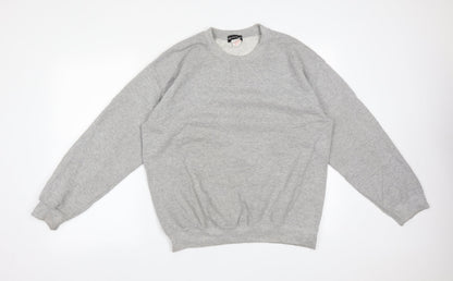PRETTYLITTLETHING Womens Grey  Polyester Pullover Sweatshirt Size M