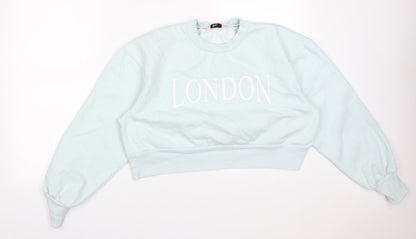 Boux Avenue Womens Blue  Cotton Pullover Sweatshirt Size 10   - LONDON