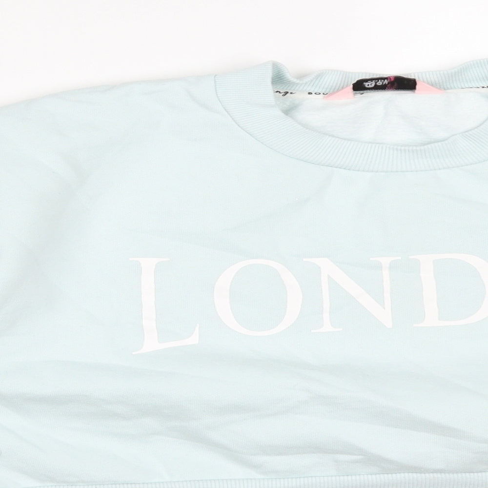 Boux Avenue Womens Blue  Cotton Pullover Sweatshirt Size 10   - LONDON