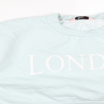 Boux Avenue Womens Blue  Cotton Pullover Sweatshirt Size 10   - LONDON