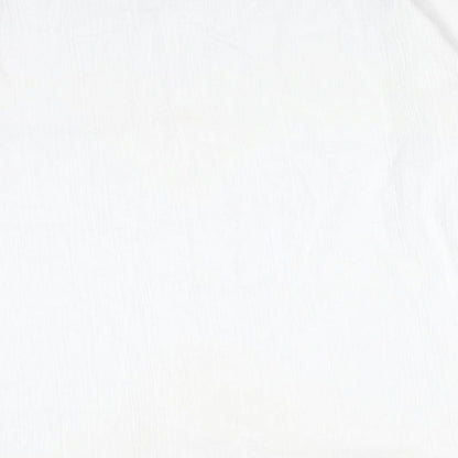 Mens UK Size L Preworn White  Button-Up Long Sleeve Casual Shirt