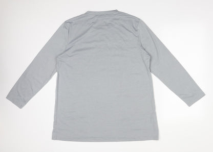 Womens UK Size L Preworn Grey Basic T-Shirt