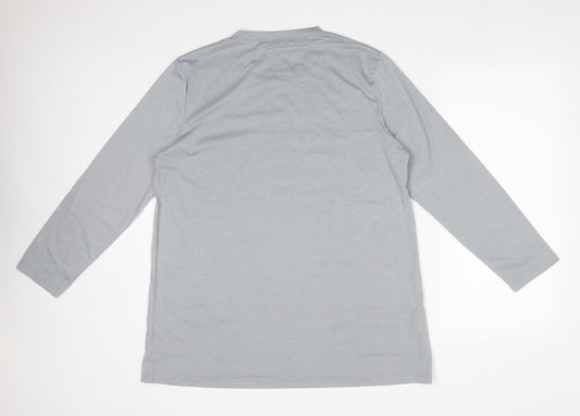 Womens UK Size L Preworn Grey Basic T-Shirt