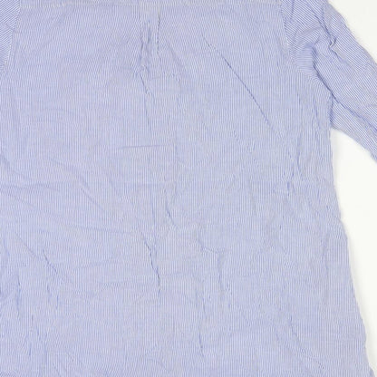 TU Womens Multicoloured Striped Cotton Basic Button-Up Size 12 Collared