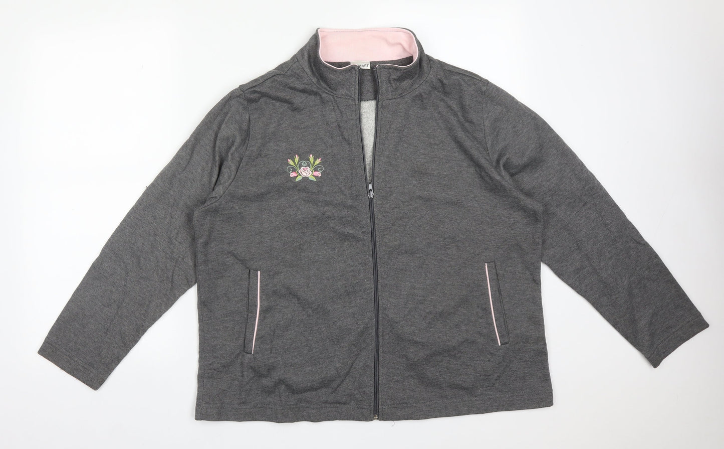 Damart Womens Grey Floral  Jacket  Size 20