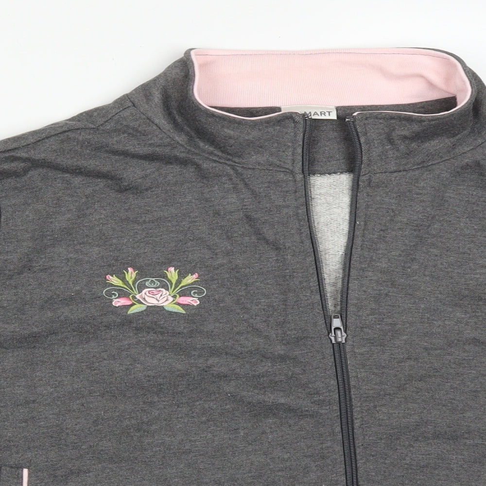 Damart Womens Grey Floral  Jacket  Size 20