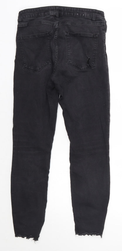 Womens UK Size 12 H&M Regular Fit Skinny Black Jeans