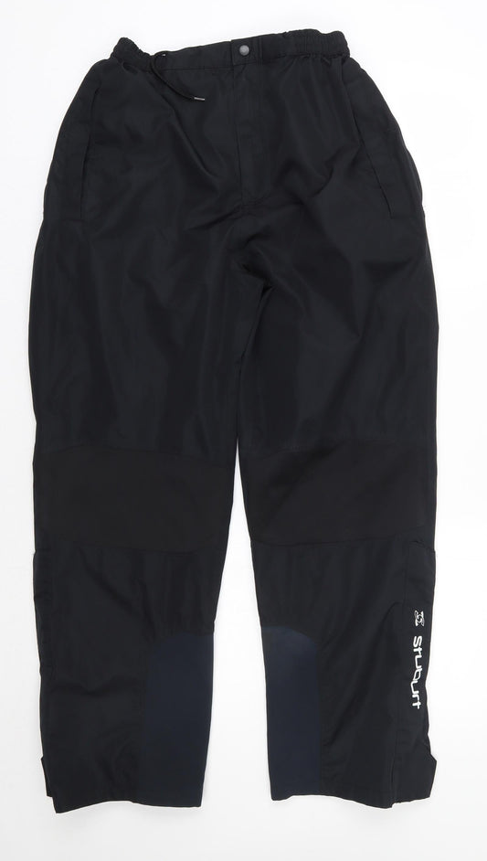 Stuburt Mens Black  Polyester Sweatpants Trousers Size 29 in L26 in Regular