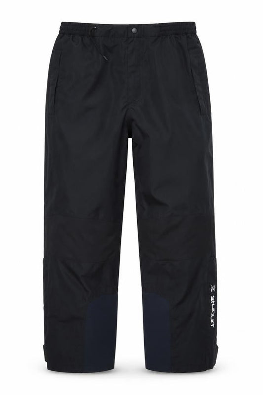 Front view of Stuburt men’s black polyester sweatpants, size 29, in, 26-inch leg regular