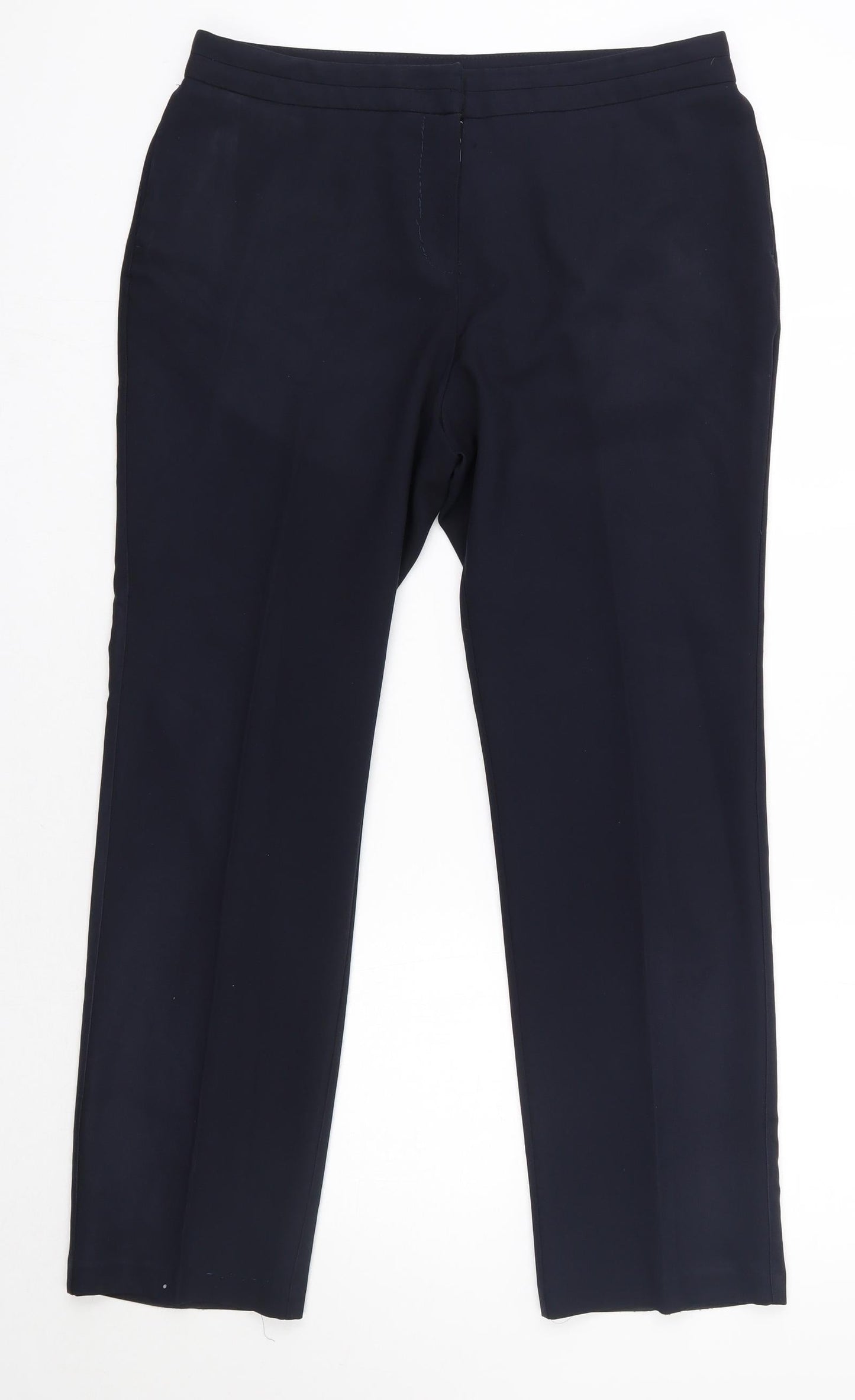 Bonmarché Womens Blue  Polyester Dress Pants Trousers Size 12 L28 in Regular