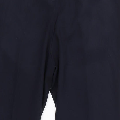 Bonmarché Womens Blue  Polyester Dress Pants Trousers Size 12 L28 in Regular