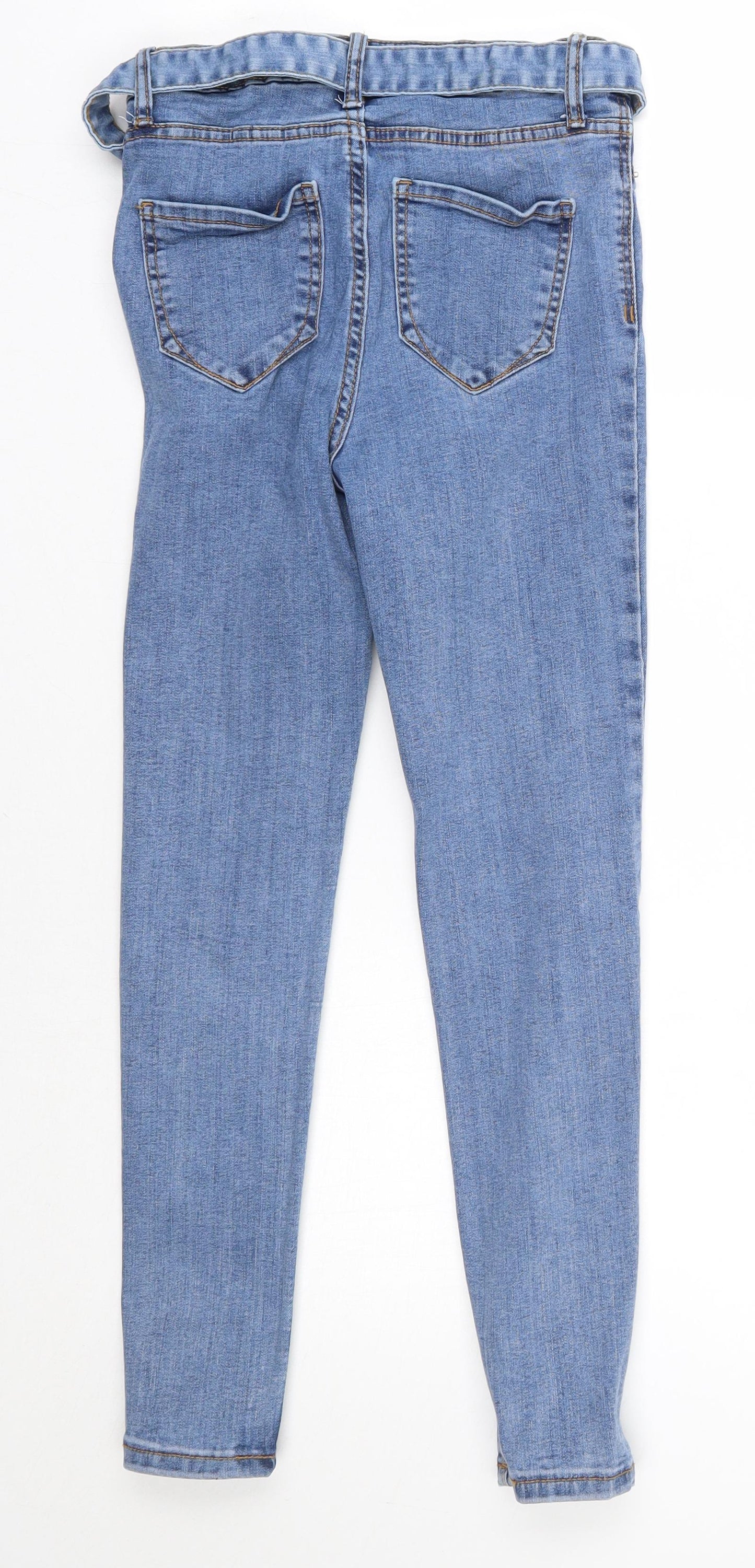 Primark Womens Blue  Cotton Skinny Jeans Size 6 L24 in Regular