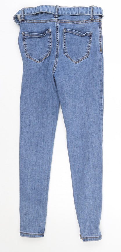 Primark Womens Blue  Cotton Skinny Jeans Size 6 L24 in Regular