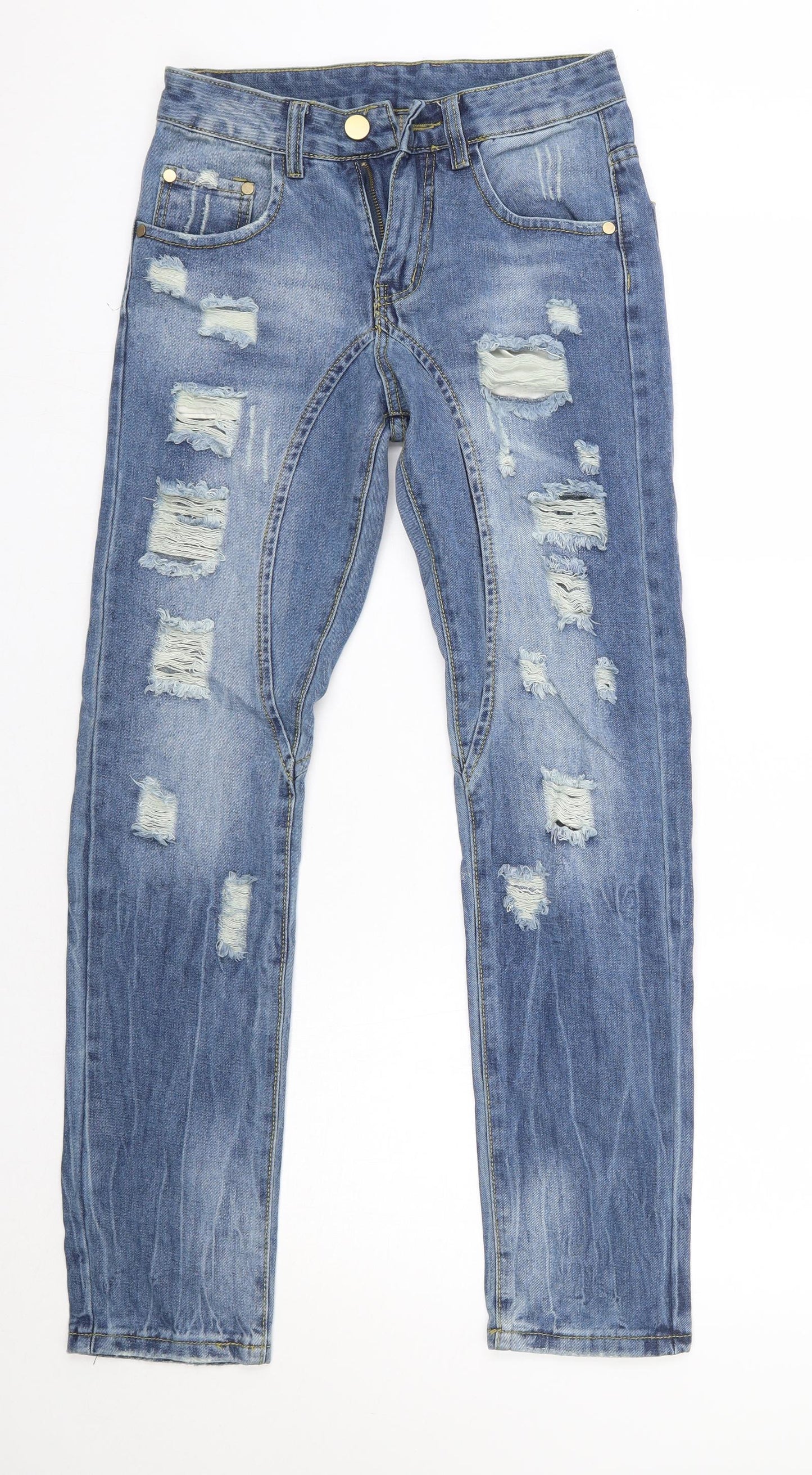 Womens UK Size 28 in Preworn Regular Fit Skinny Blue Jeans