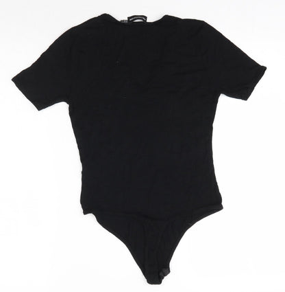 PRETTYLITTLETHING Womens Beige  Viscose Bodysuit One-Piece Size 10