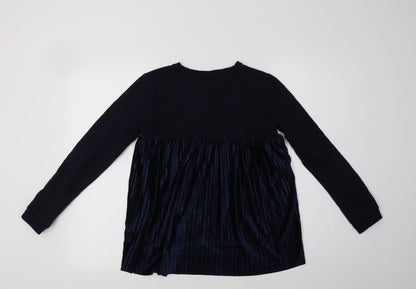 name it Girls Blue  Cotton Pullover Sweatshirt Size 11-12 Years