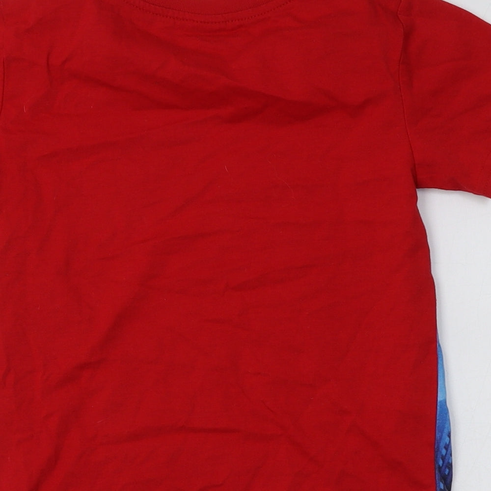 Dgfstm Girls Red  Cotton Basic T-Shirt Size 5-6 Years Crew Neck