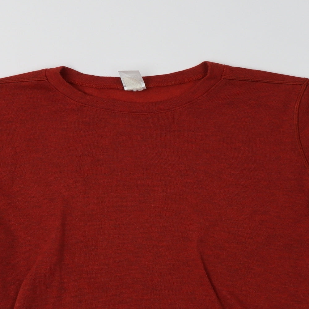 DECATHLON Womens Orange  Polyester Pullover Sweatshirt Size L