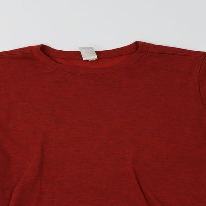 DECATHLON Womens Orange  Polyester Pullover Sweatshirt Size L