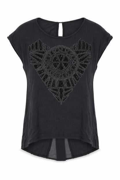 Womens UK Size 10 Warehouse Grey Basic Blouse