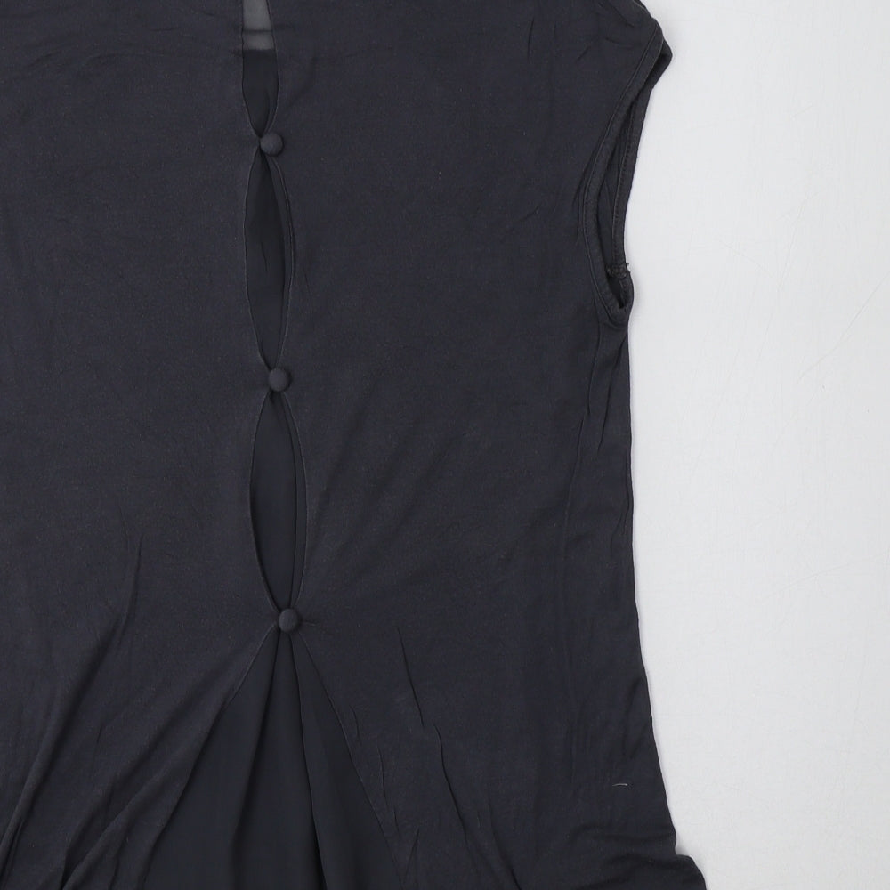 Womens UK Size 10 Warehouse Grey Basic Blouse