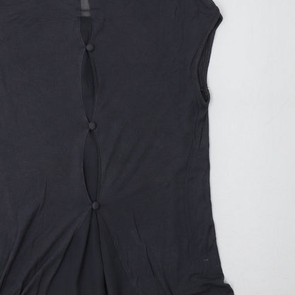 Womens UK Size 10 Warehouse Grey Basic Blouse