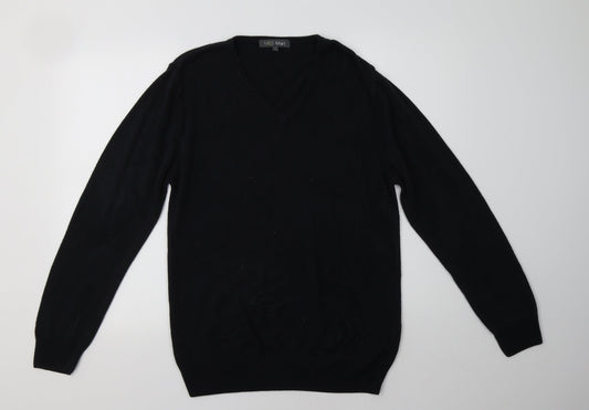 M&S Mens Blue V-Neck  Acrylic Pullover Jumper Size L