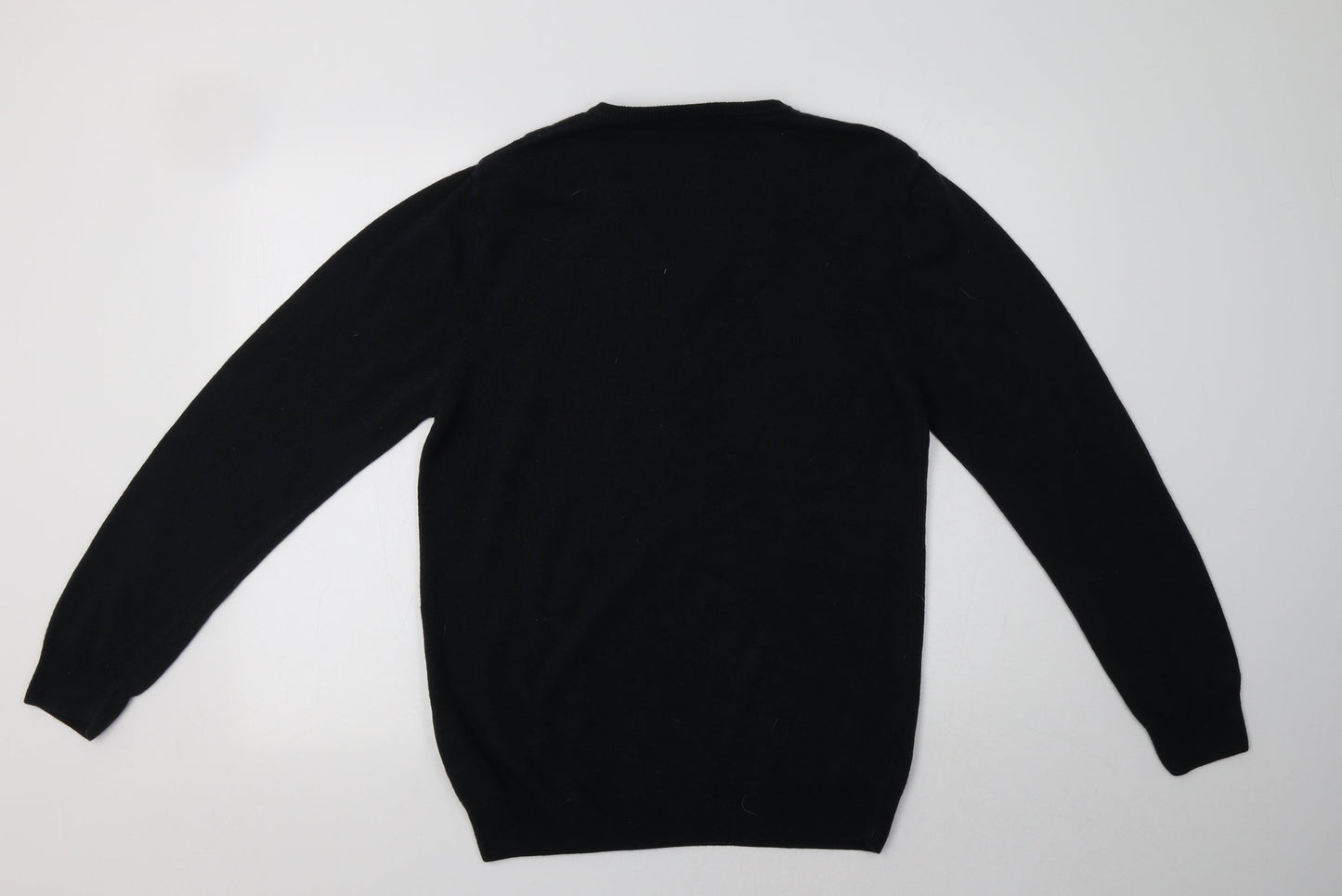 M&S Mens Blue V-Neck  Acrylic Pullover Jumper Size L