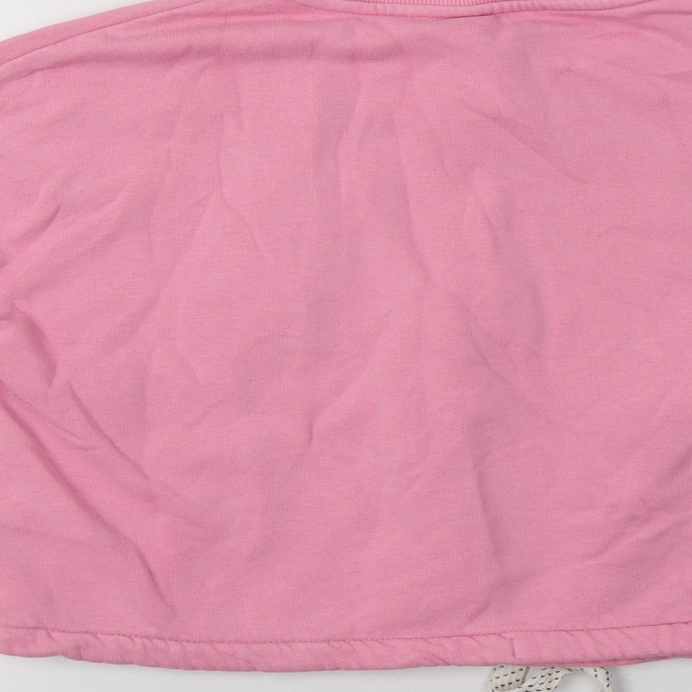M&S Girls Pink Striped Cotton Pullover Sweatshirt Size 12-13 Years