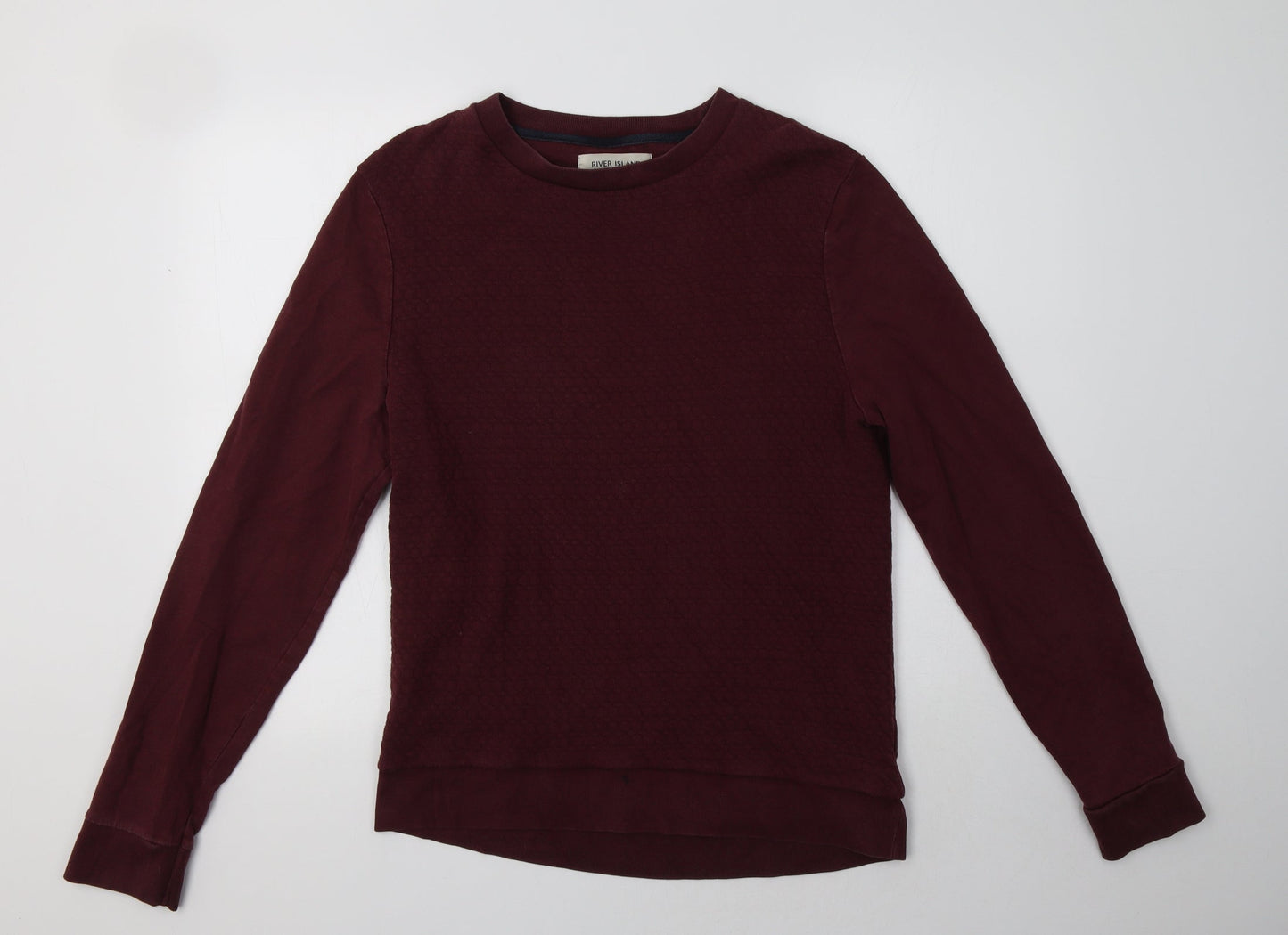 River Island Womens Purple  Cotton Pullover Hoodie Size M
