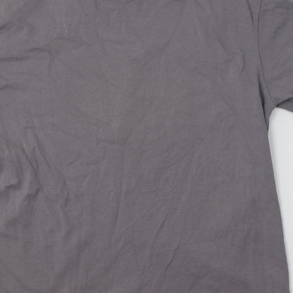 Mennace Mens Grey  Cotton  T-Shirt Size S Crew Neck