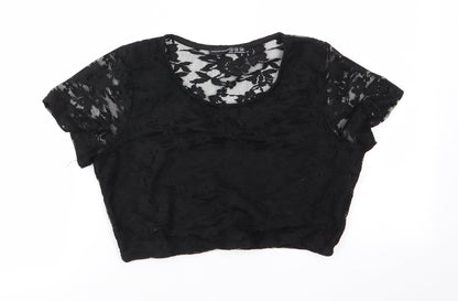 Womens UK Size 10 Atmosphere Black Basic Blouse