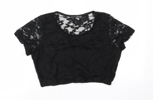 Womens UK Size 10 Atmosphere Black Basic Blouse