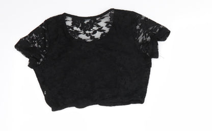 Womens UK Size 10 Atmosphere Black Basic Blouse