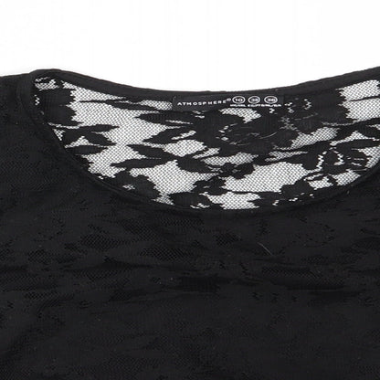 Womens UK Size 10 Atmosphere Black Basic Blouse