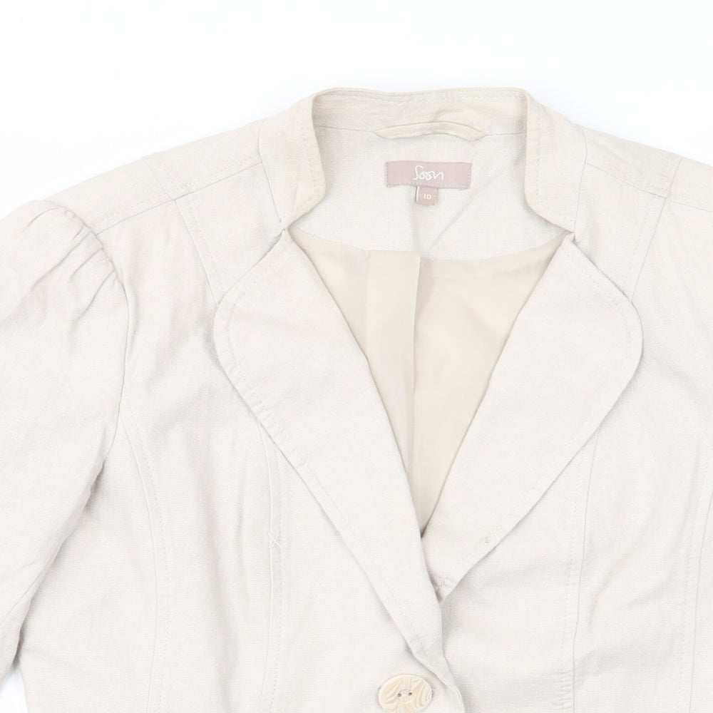 Womens UK Size 10 Soon Beige Jacket