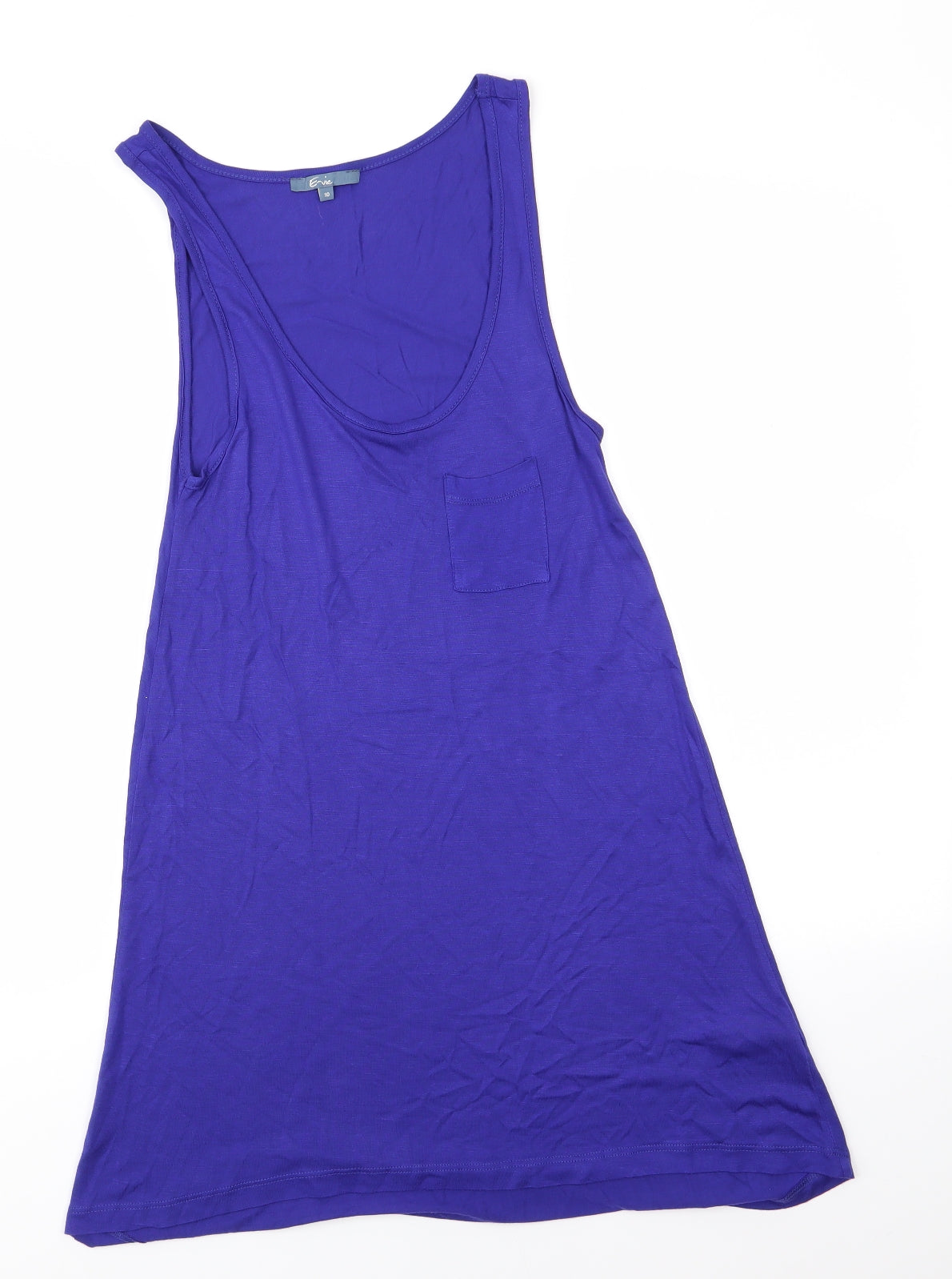 E-vie Womens Purple  Viscose A-Line  Size 10  Scoop Neck  - Slip Tank T-shirt