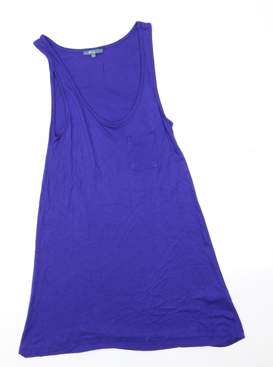 E-vie Womens Purple  Viscose A-Line  Size 10  Scoop Neck  - Slip Tank T-shirt