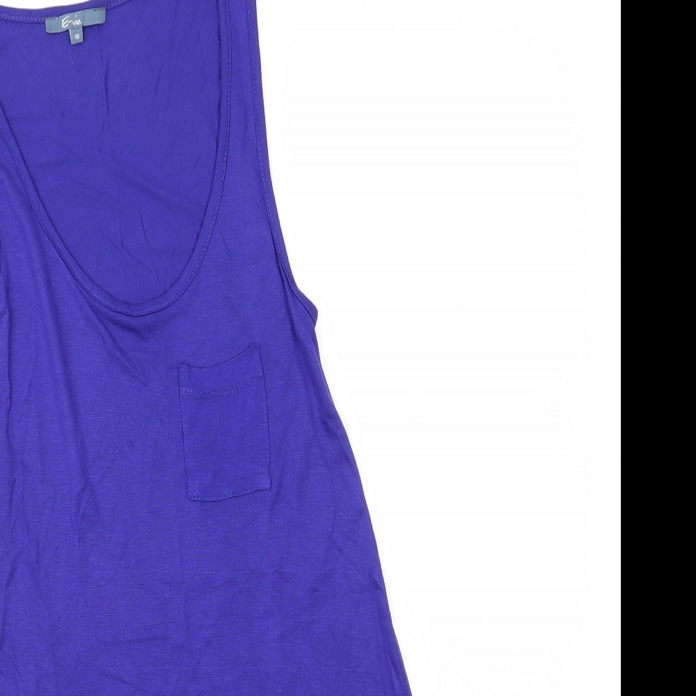 E-vie Womens Purple  Viscose A-Line  Size 10  Scoop Neck  - Slip Tank T-shirt