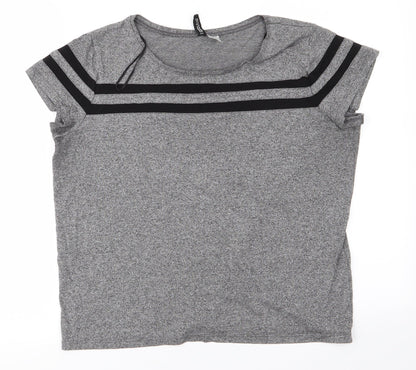 Womens UK Size M Divided Grey Basic T-Shirt