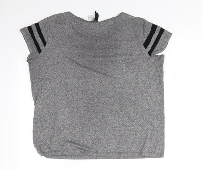 Womens UK Size M Divided Grey Basic T-Shirt