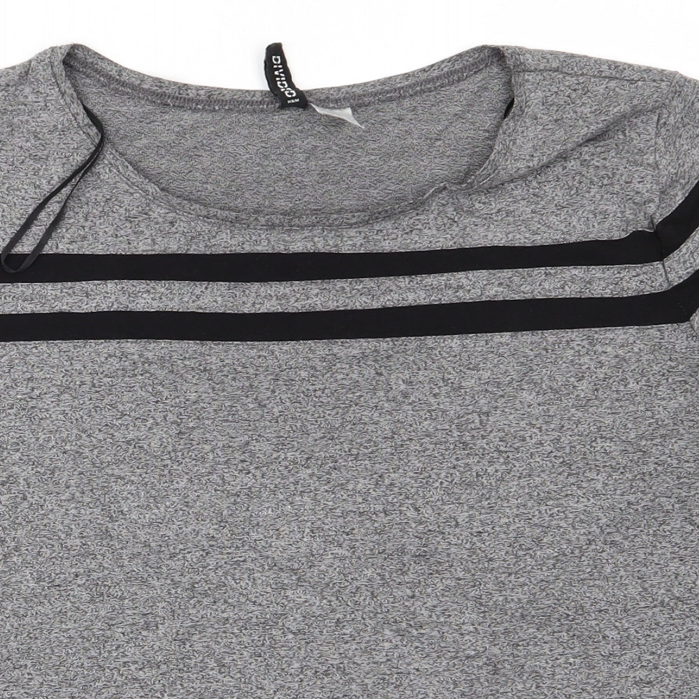 Womens UK Size M Divided Grey Basic T-Shirt