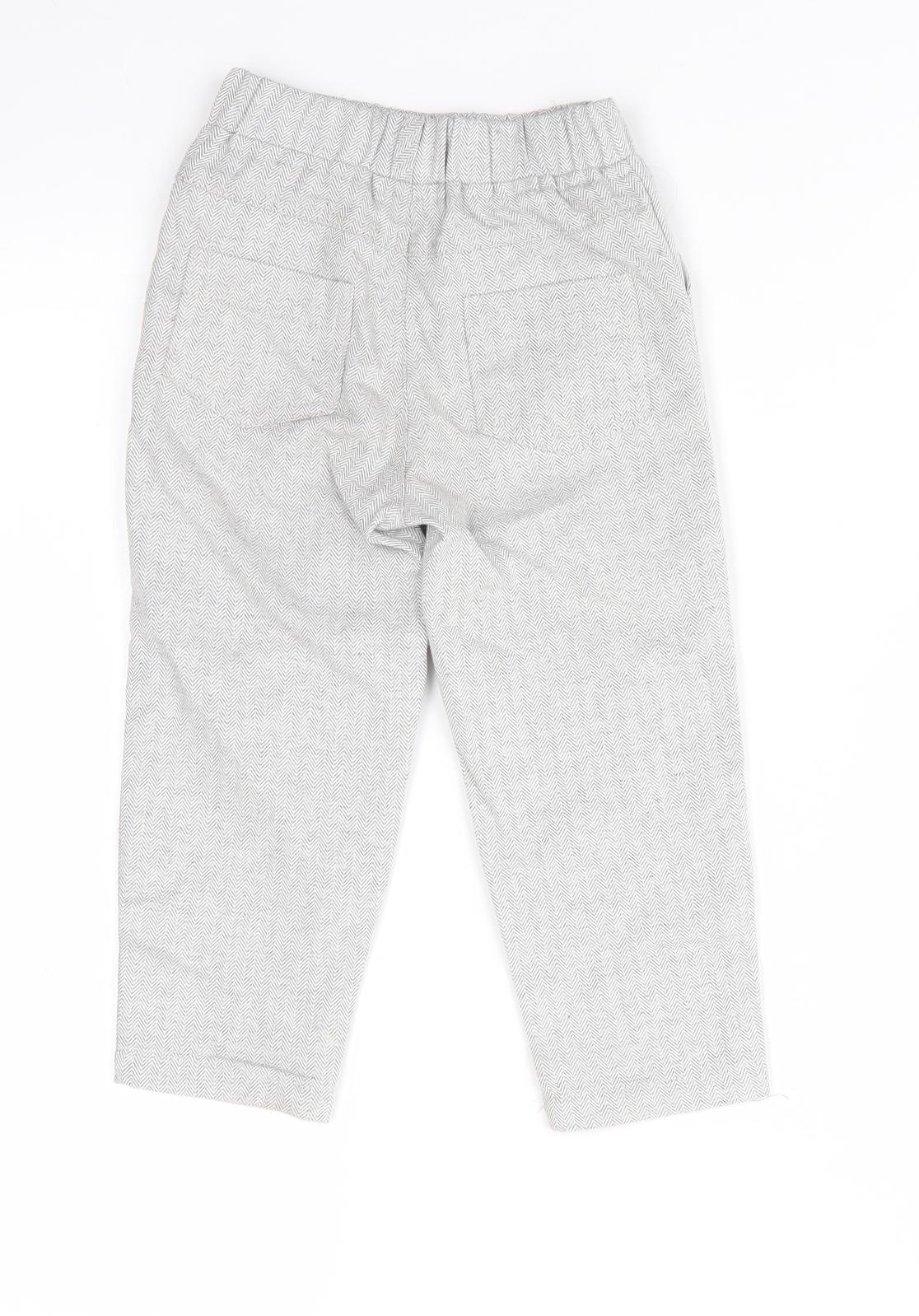 Preworn Boys Grey Herringbone  Dress Pants Trousers Size 3 Years  Regular  - Grey Green