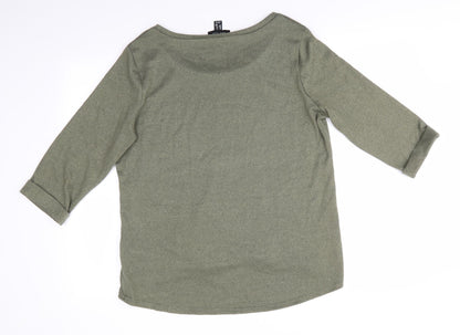 Womens UK Size 14 New Look Green Pullover Jumper