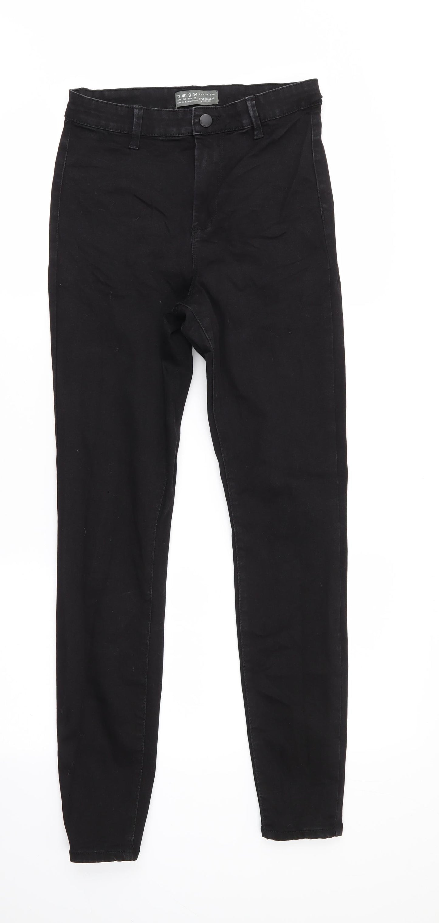 Denim Co Womens Black  Cotton Skinny Jeans Size 12 L28 in Regular