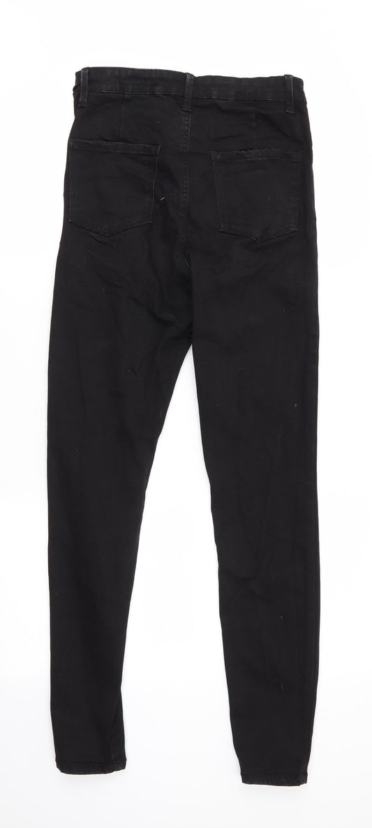 Denim Co Womens Black  Cotton Skinny Jeans Size 12 L28 in Regular