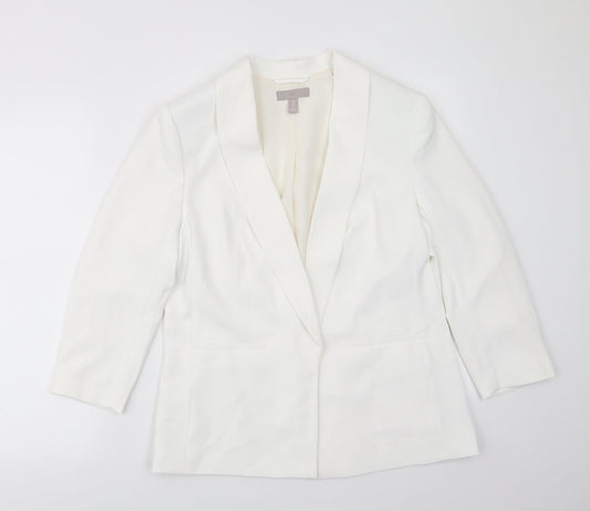 H&M Womens Ivory   Jacket  Size 14   - Mock Pockets