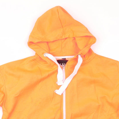 Malaika Girls Orange  Cotton Full Zip Hoodie Size 13 Years   - Florescent Orange